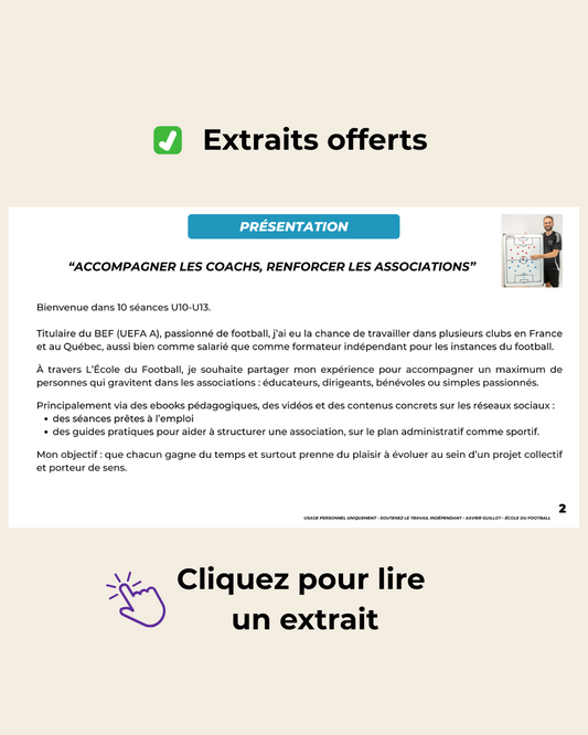 10 séances U10 à U13