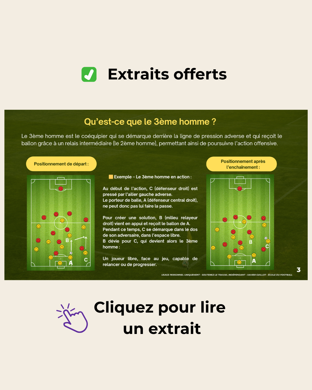 Jeu de position : Faire découvrir le 3e homme