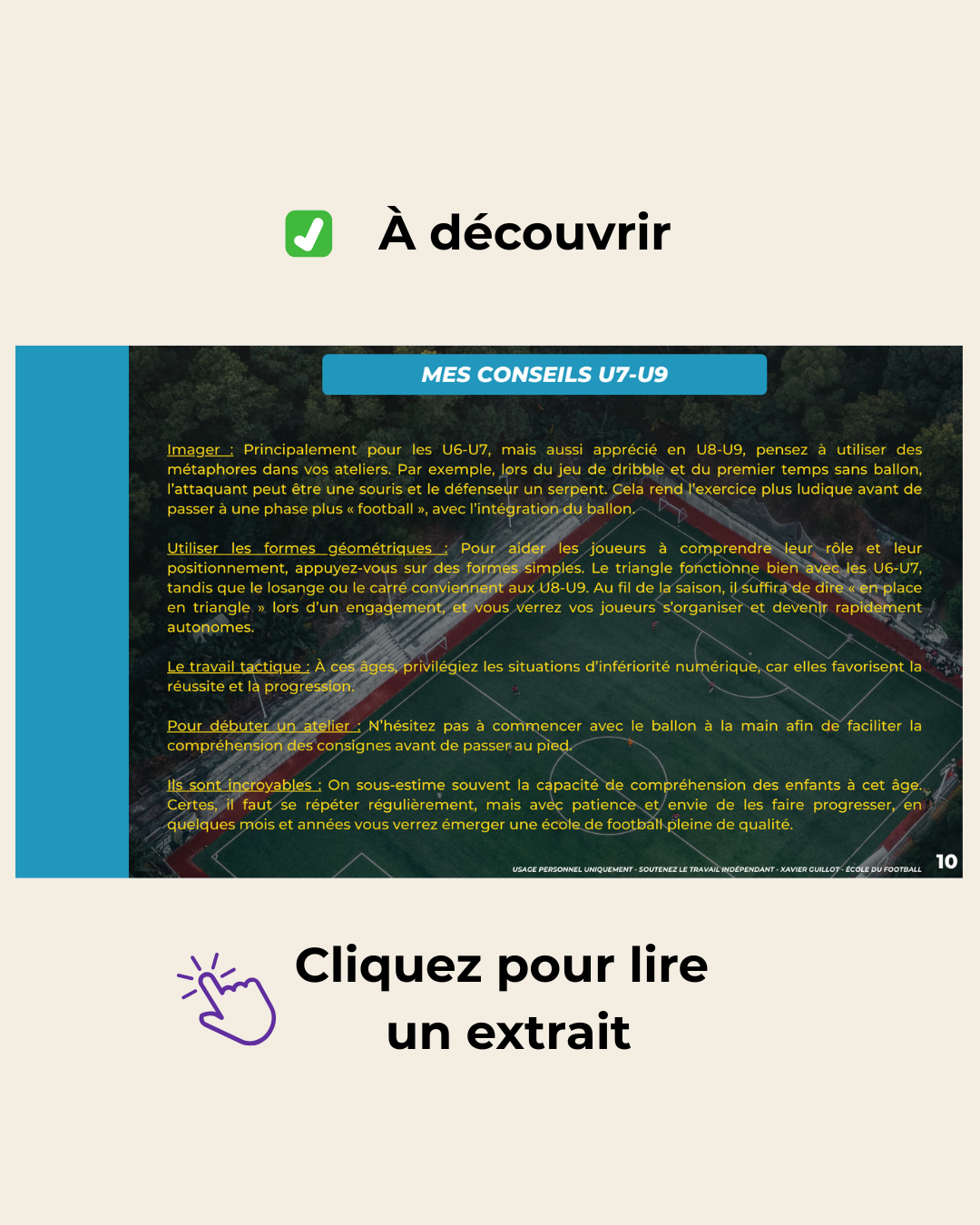 Séance U7-U9 offerte