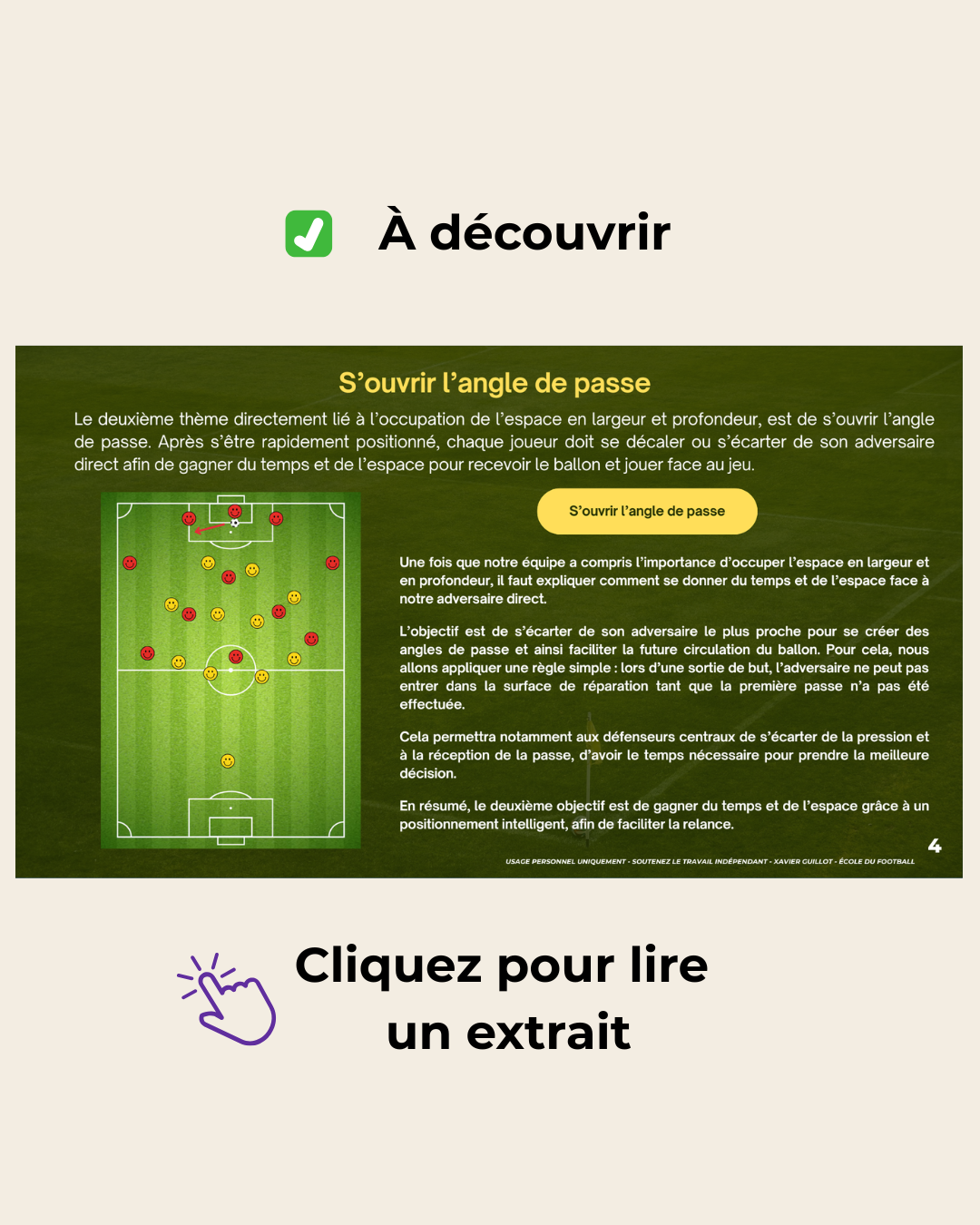 Construire depuis l’arrière :  Principes et bases tactiques