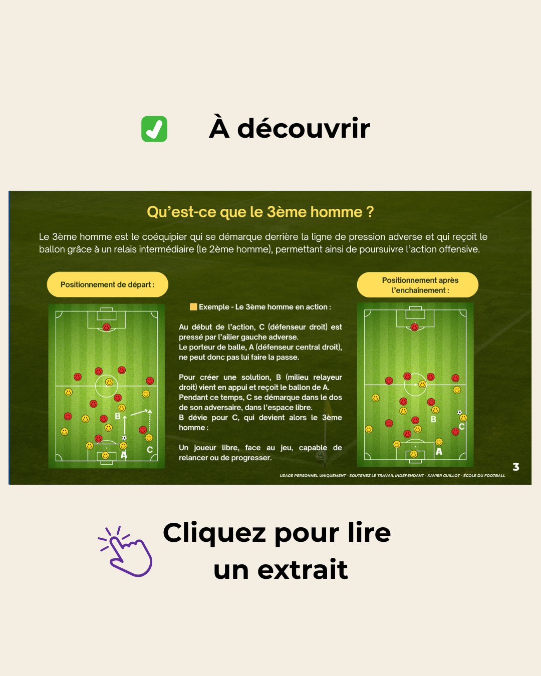 Jeu de position : Faire découvrir le 3e homme