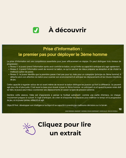 Jeu de position : Faire découvrir le 3e homme