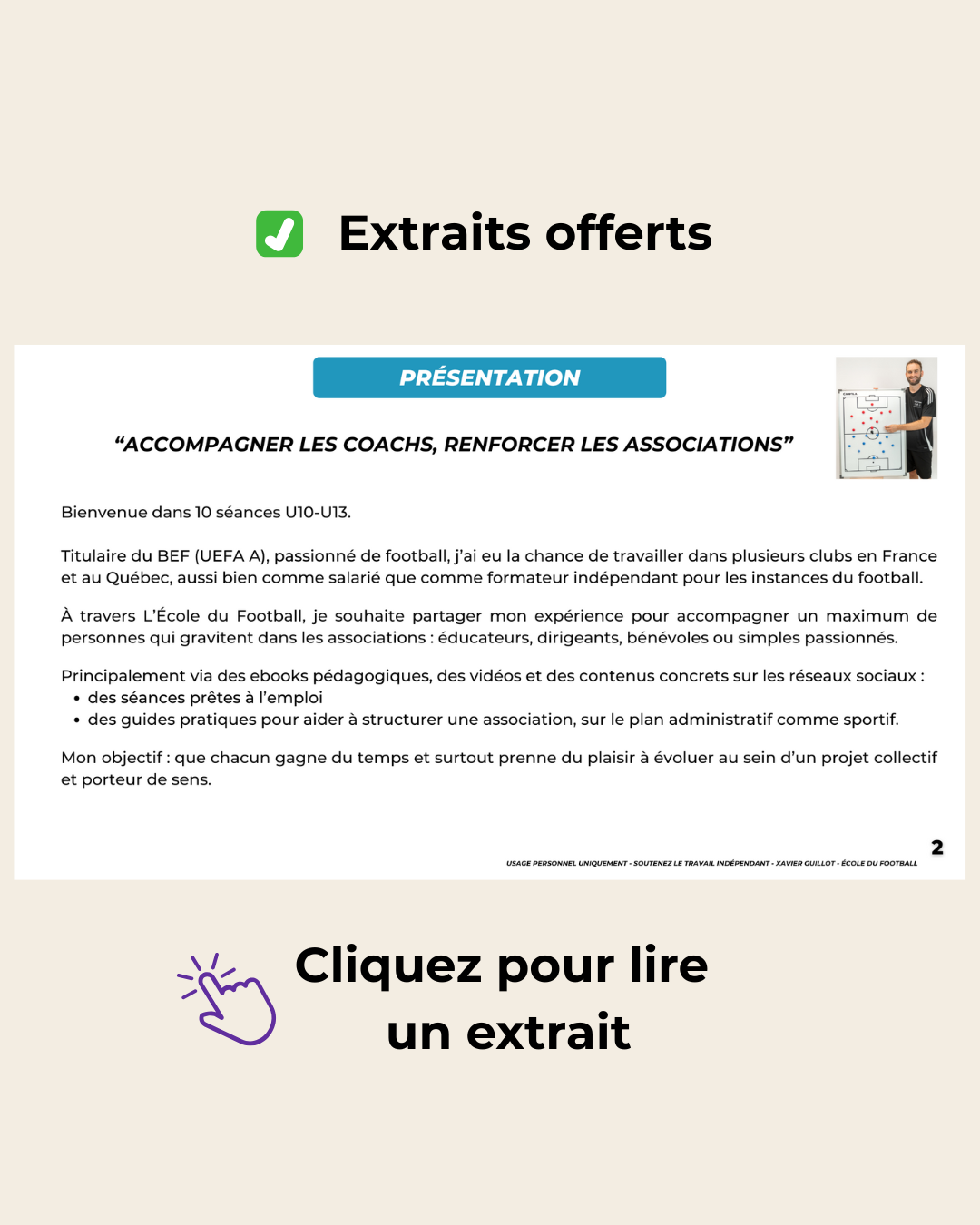 10 séances U10 à U13