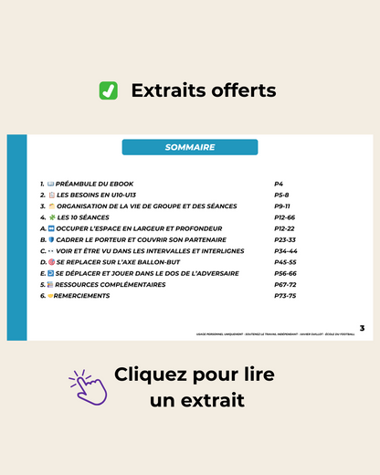 10 séances U10 à U13