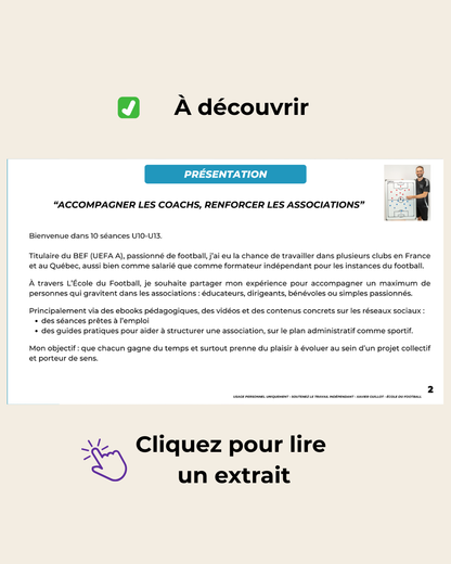 10 séances U10 à U13